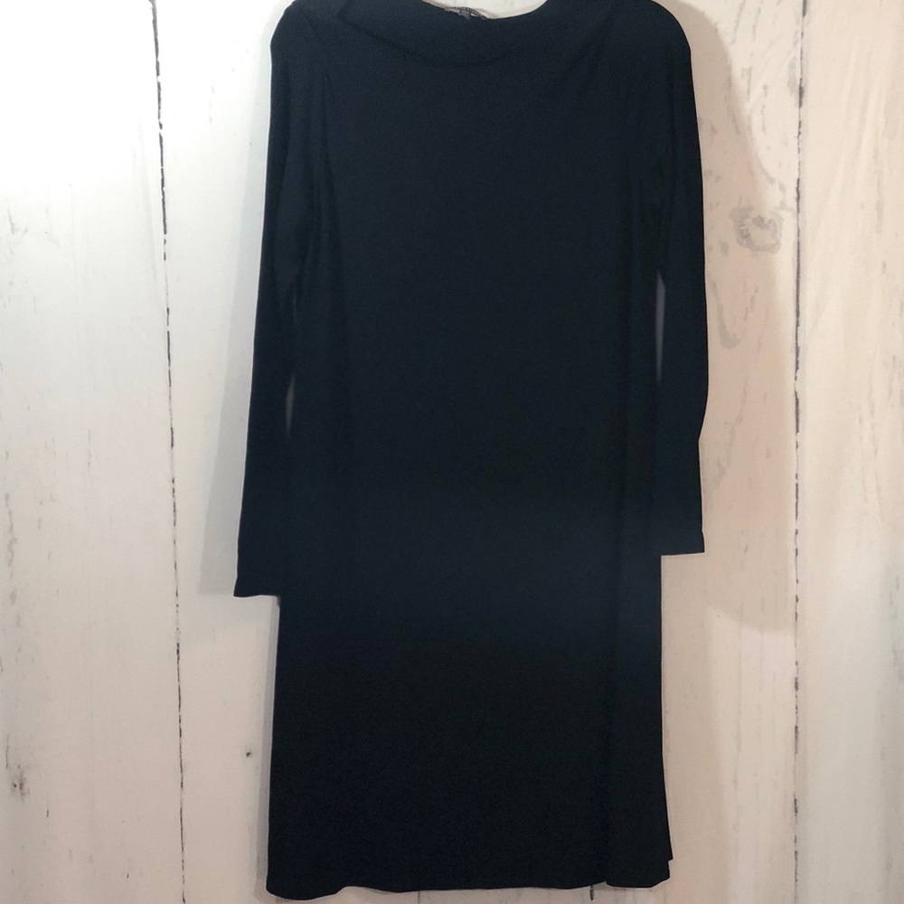 Eileen Fisher black long sleeve dress